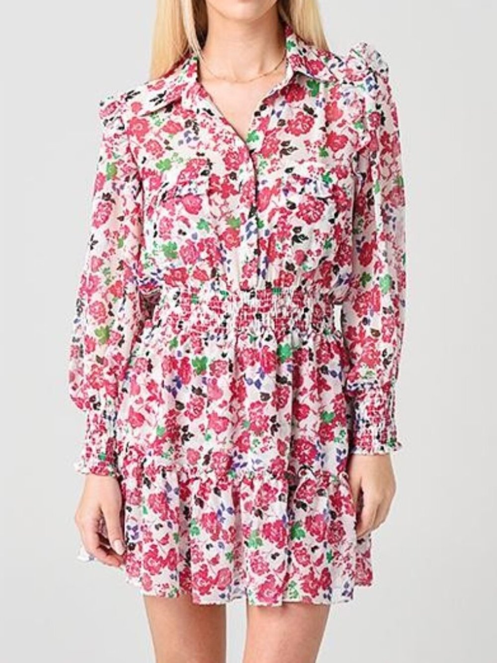 Misa Los Angeles Niamat Peony Floral Mini Dress XS - Picture 2 of 16
